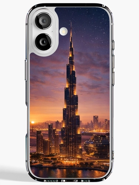 Burj Khalifa Dark Noir Premium iPhone Case Cinematic Gold Highlights iPhone Compatible - 1