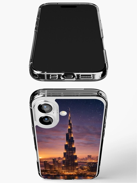 Burj Khalifa Dark Noir Premium iPhone Case Cinematic Gold Highlights iPhone Compatible - 2